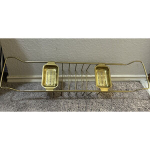 Brass Vintage Bathtub Caddy Tray - Brass Made In Taiwan.